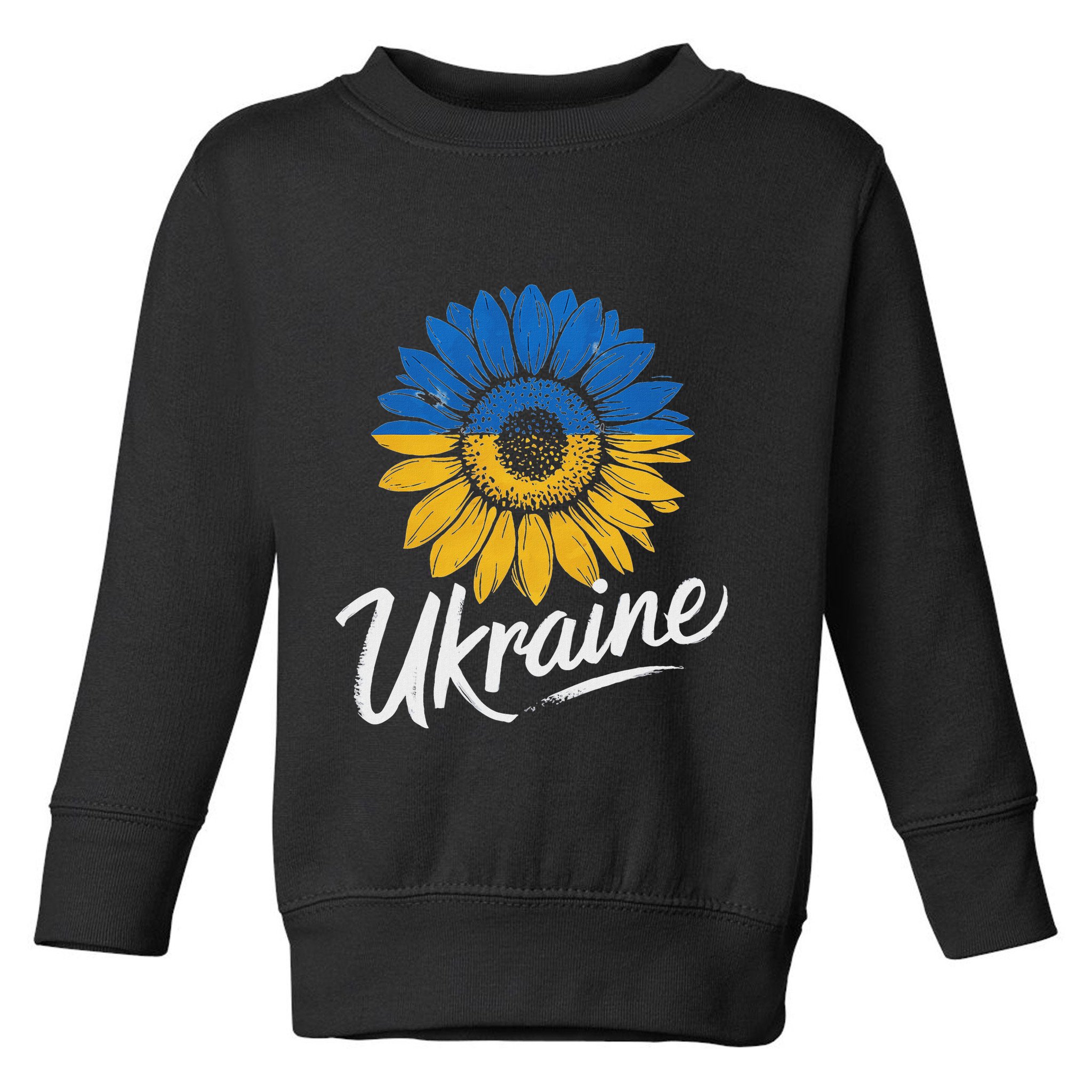 I Stand With Ukraine – Ukraine Flag Sunflower Vintage Toddler Sweatshirt