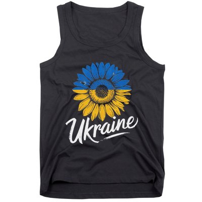 I Stand With Ukraine – Ukraine Flag Sunflower Vintage Tank Top