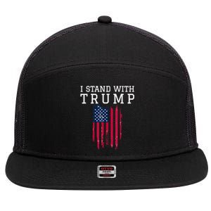 I Stand With Trump Pro Trump Supporter 7 Panel Mesh Trucker Snapback Hat