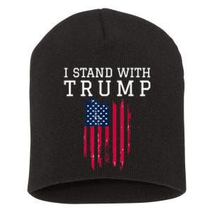 I Stand With Trump Pro Trump Supporter Short Acrylic Beanie