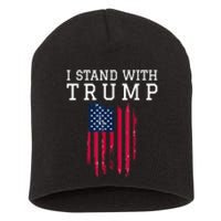 I Stand With Trump Pro Trump Supporter Short Acrylic Beanie