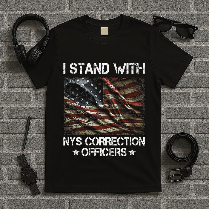 I Stand With Nys Correction Officers Support Apparel T-Shirt