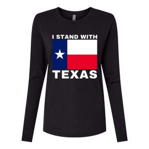 I Stand With Texas Womens Cotton Relaxed Long Sleeve T-Shirt