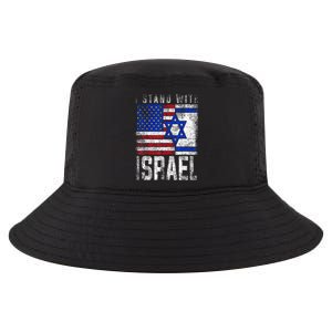 I Stand With Israel Patriotic USA and Israel Flag Cool Comfort Performance Bucket Hat