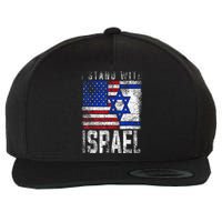 I Stand With Israel Patriotic USA and Israel Flag Wool Snapback Cap