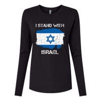 I Stand With Israel Support Israel Love Israeli Brotherhood Womens Cotton Relaxed Long Sleeve T-Shirt