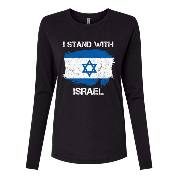 I Stand With Israel Support Israel Love Israeli Brotherhood Womens Cotton Relaxed Long Sleeve T-Shirt