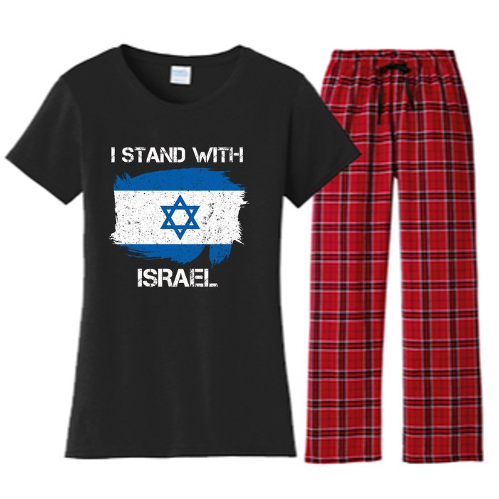 I Stand With Israel Support Israel Love Israeli Brotherhood Women's Flannel Pajama Set