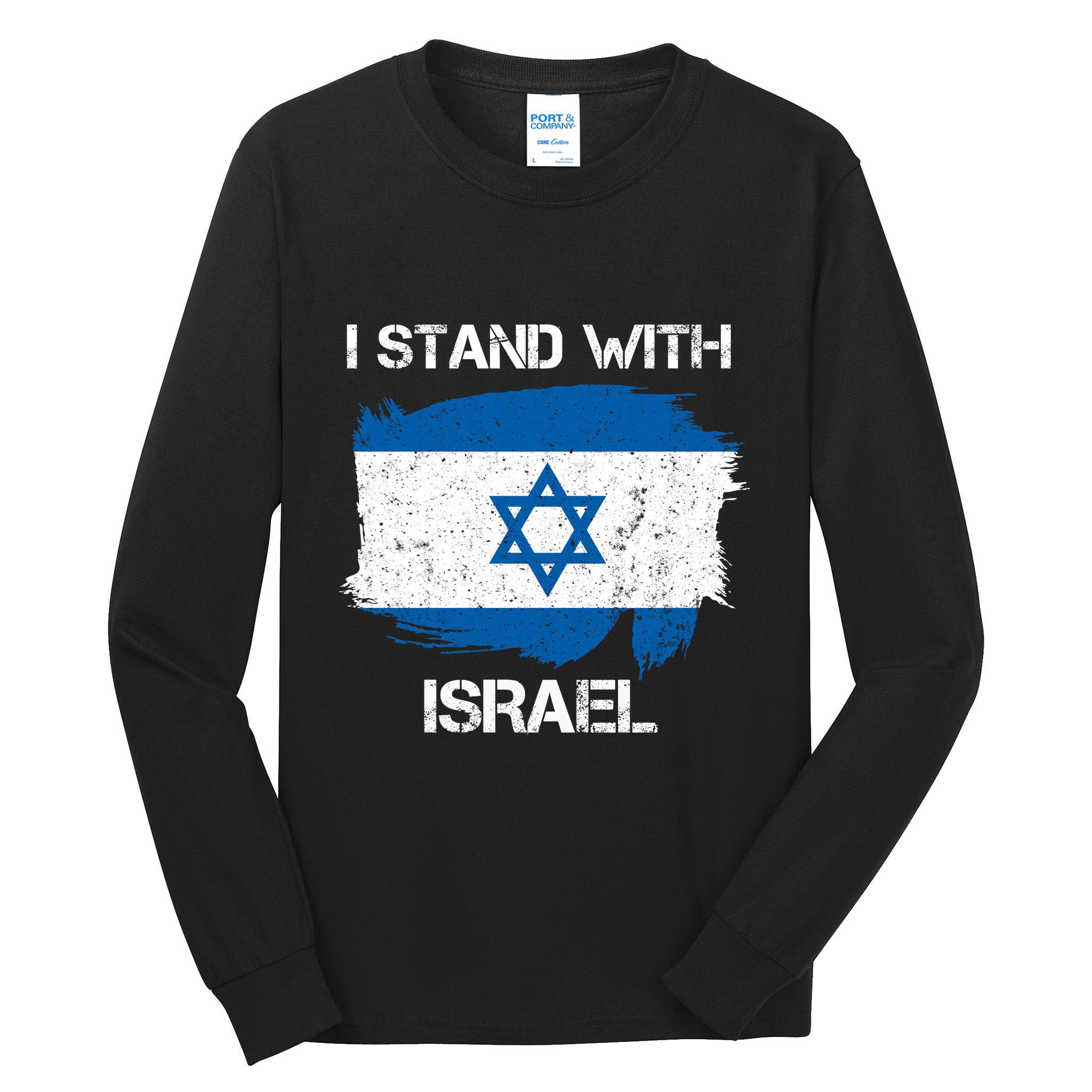 I Stand With Israel Support Israel Love Israeli Brotherhood Tall Long Sleeve T-Shirt