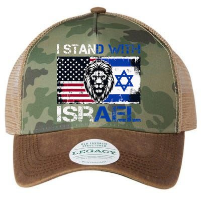 I Stand With Israel US Support Lion Love Israeli Brotherhood Legacy Tie Dye Trucker Hat