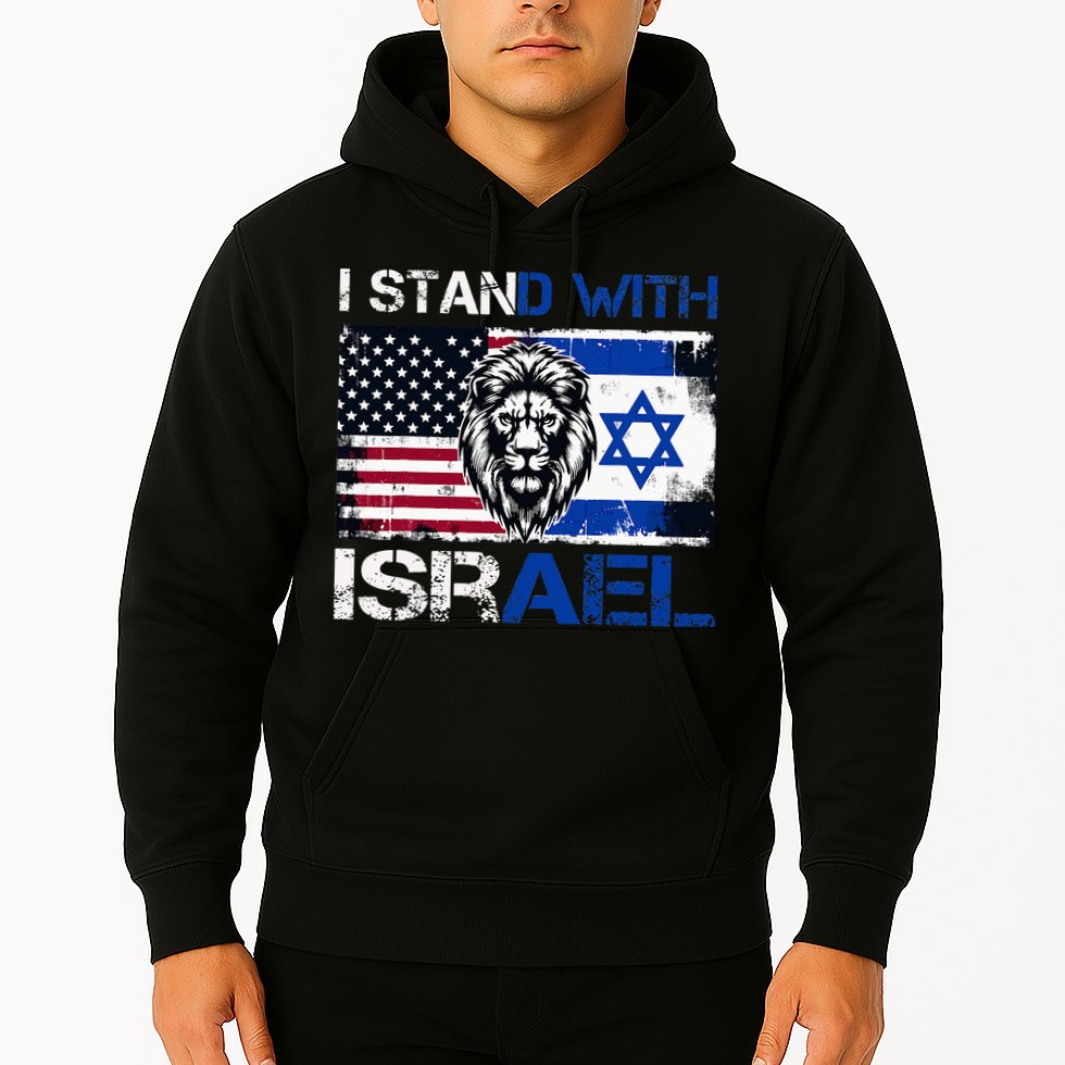 I Stand With Israel US Support Lion Love Israeli Brotherhood Hoodie