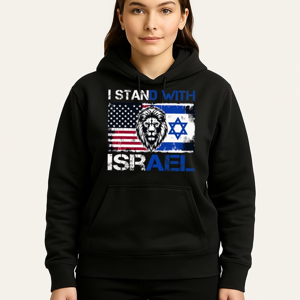 I Stand With Israel US Support Lion Love Israeli Brotherhood Hoodie