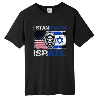 I Stand With Israel US Support Lion Love Israeli Brotherhood Tall Fusion ChromaSoft Performance T-Shirt