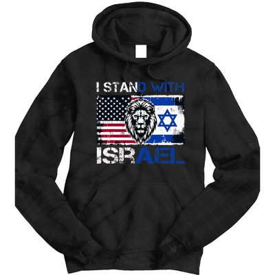 I Stand With Israel US Support Lion Love Israeli Brotherhood Tie Dye Hoodie