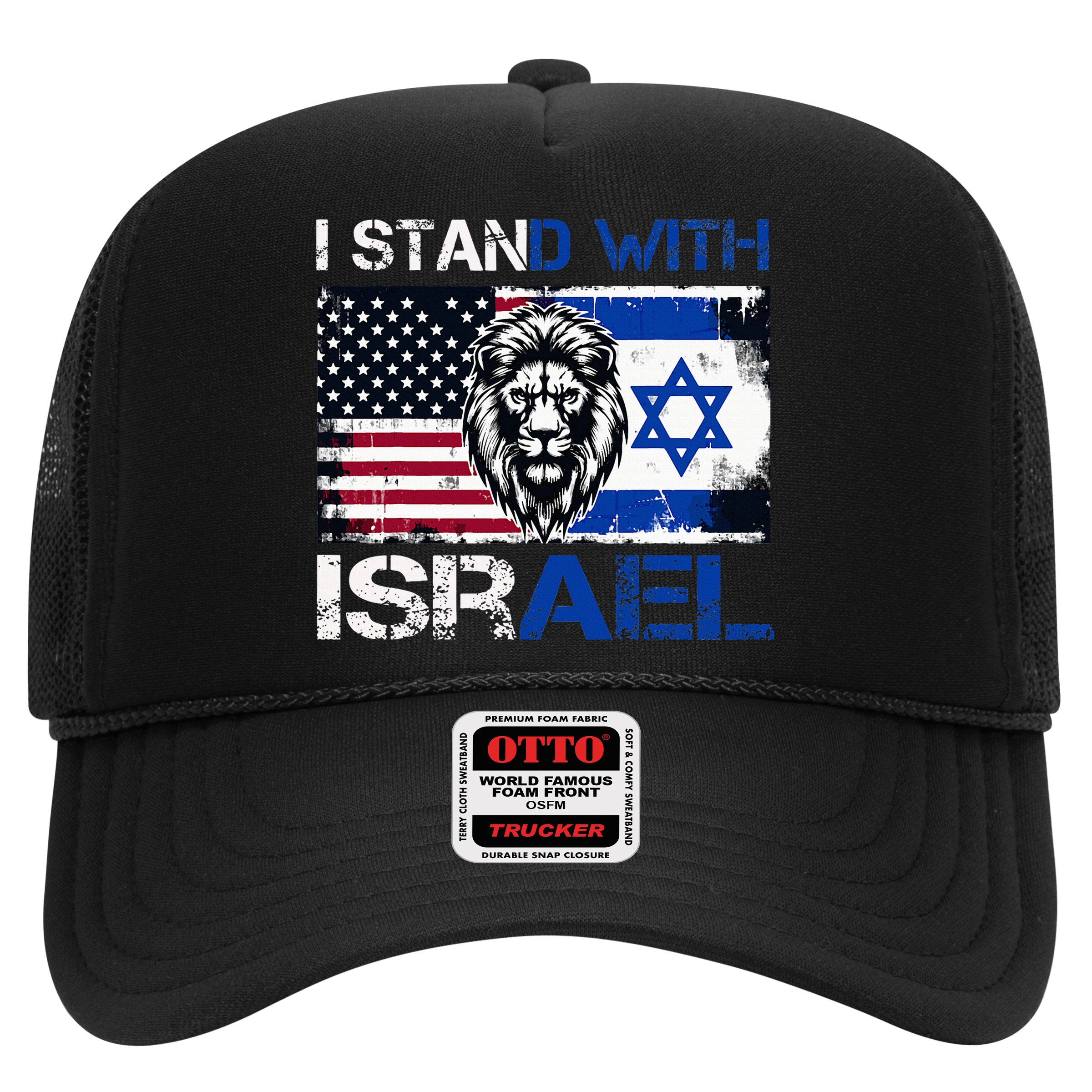 I Stand With Israel US Support Lion Love Israeli Brotherhood Hat