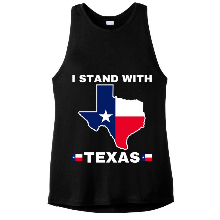 I Stand With Texas Ladies PosiCharge Tri-Blend Wicking Tank