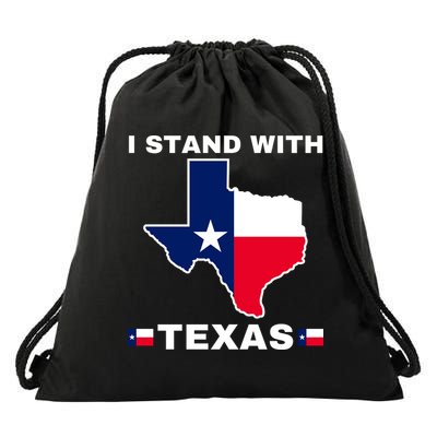 I Stand With Texas Drawstring Bag