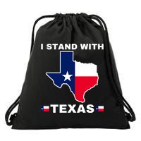 I Stand With Texas Drawstring Bag