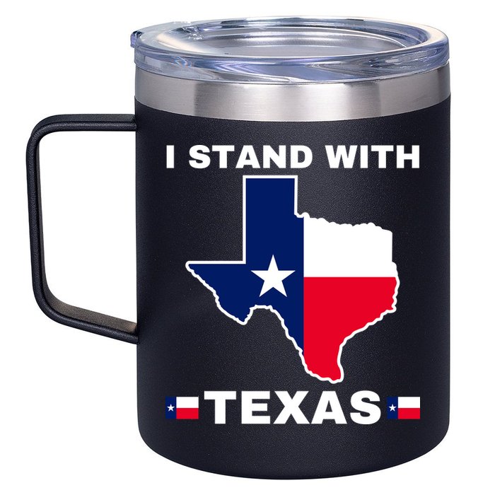 I Stand With Texas 12oz Stainless Steel Coffee Mug