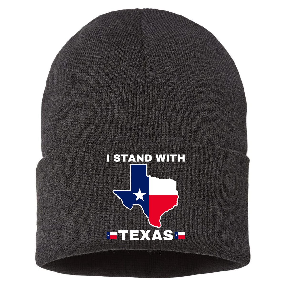 I Stand With Texas Sustainable Knit Beanie