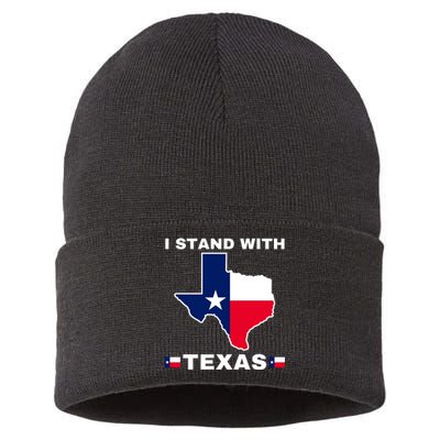 I Stand With Texas Sustainable Knit Beanie