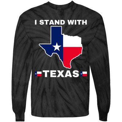 I Stand With Texas Tie-Dye Long Sleeve Shirt