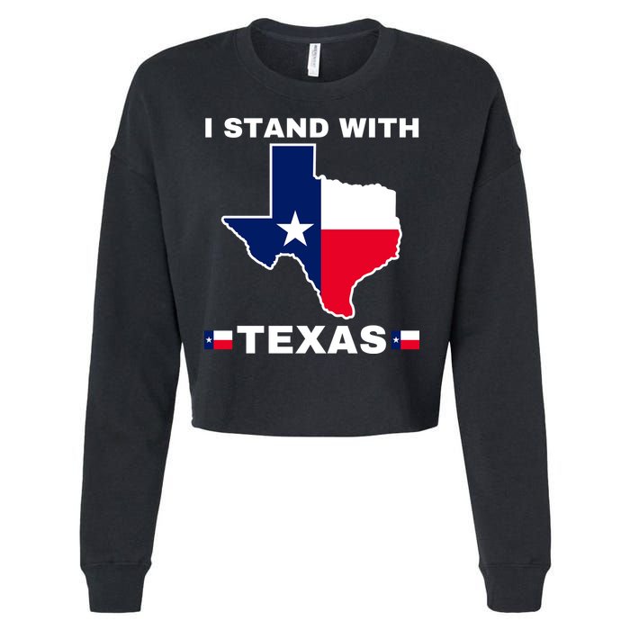 I Stand With Texas Cropped Pullover Crew