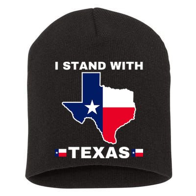 I Stand With Texas Short Acrylic Beanie