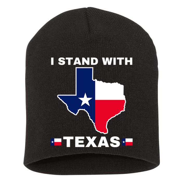 I Stand With Texas Short Acrylic Beanie