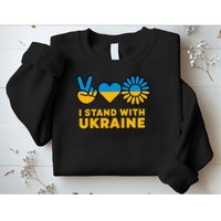 I Stand With Ukraine Save Free Support Ukraine Retro Sweatshirt