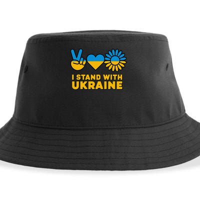 I Stand With Ukraine Save Free Support Ukraine Retro Sustainable Bucket Hat