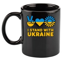 I Stand With Ukraine Save Free Support Ukraine Retro 11oz C Handle Ceramic Mug