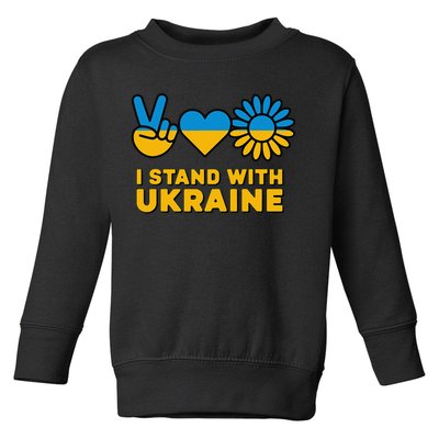 I Stand With Ukraine Save Free Support Ukraine Retro Toddler Sweatshirt