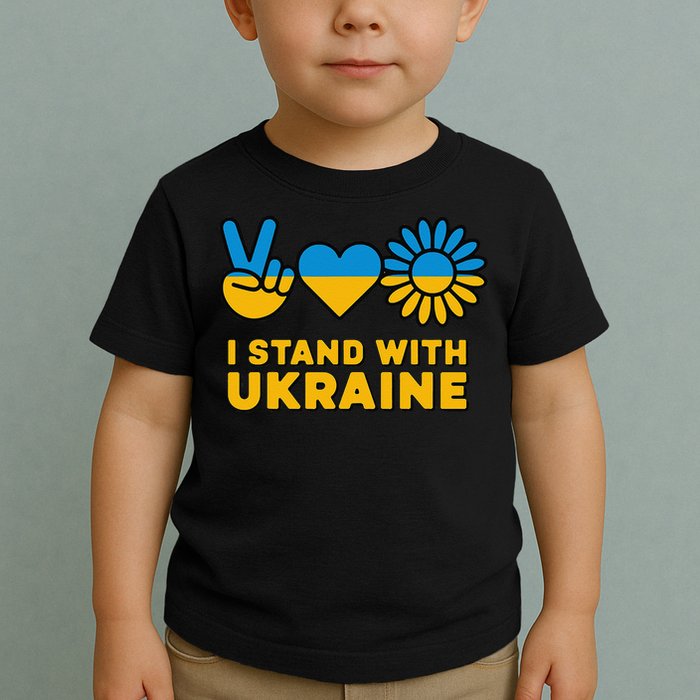 I Stand With Ukraine Save Free Support Ukraine Retro Toddler T-Shirt