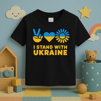 I Stand With Ukraine Save Free Support Ukraine Retro Toddler T-Shirt