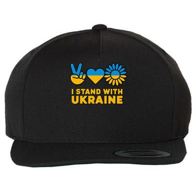 I Stand With Ukraine Save Free Support Ukraine Retro Wool Snapback Cap