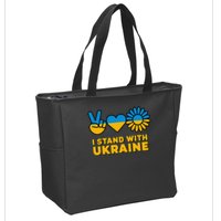 I Stand With Ukraine Save Free Support Ukraine Retro Zip Tote Bag