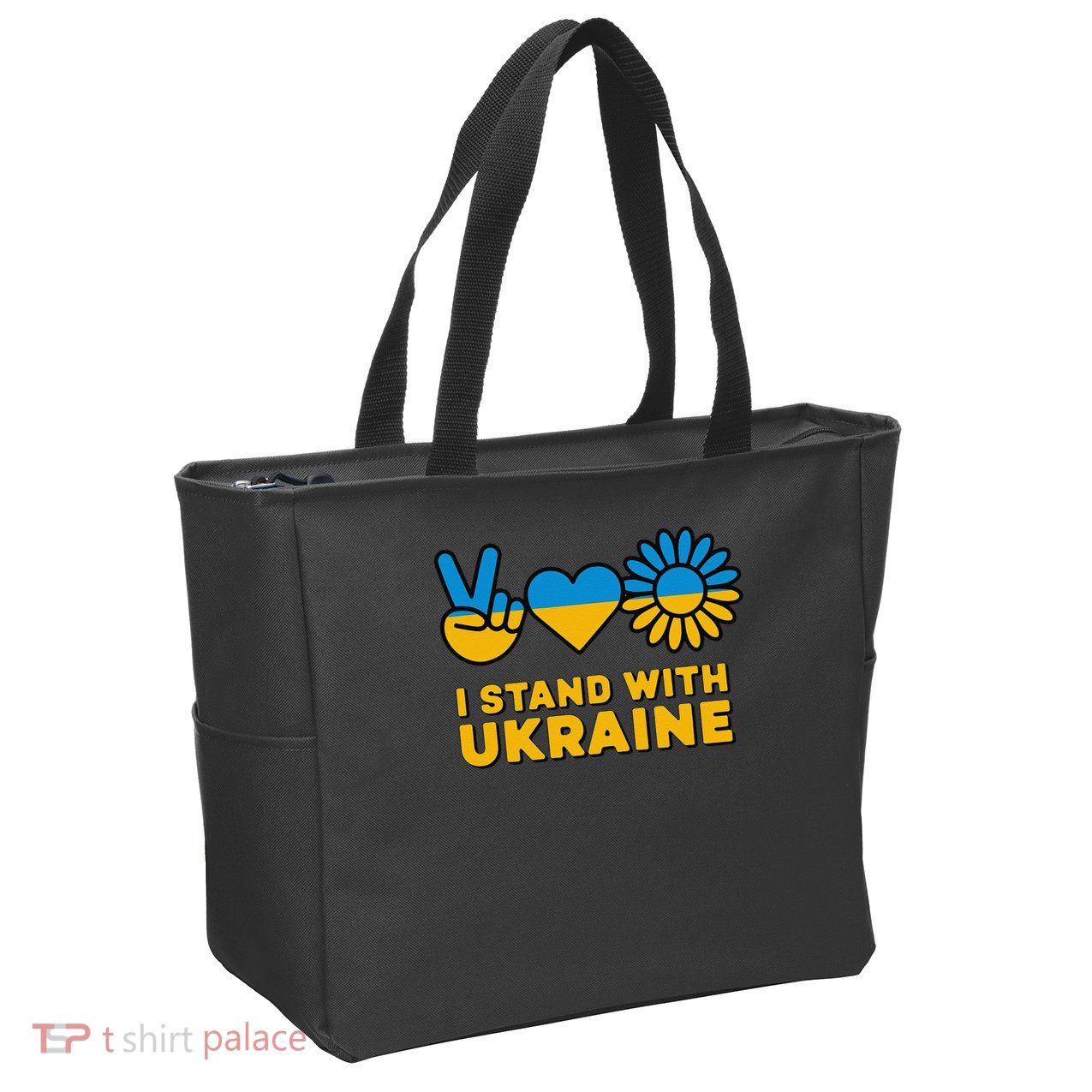 I Stand With Ukraine Save Free Support Ukraine Retro Zip Tote Bag