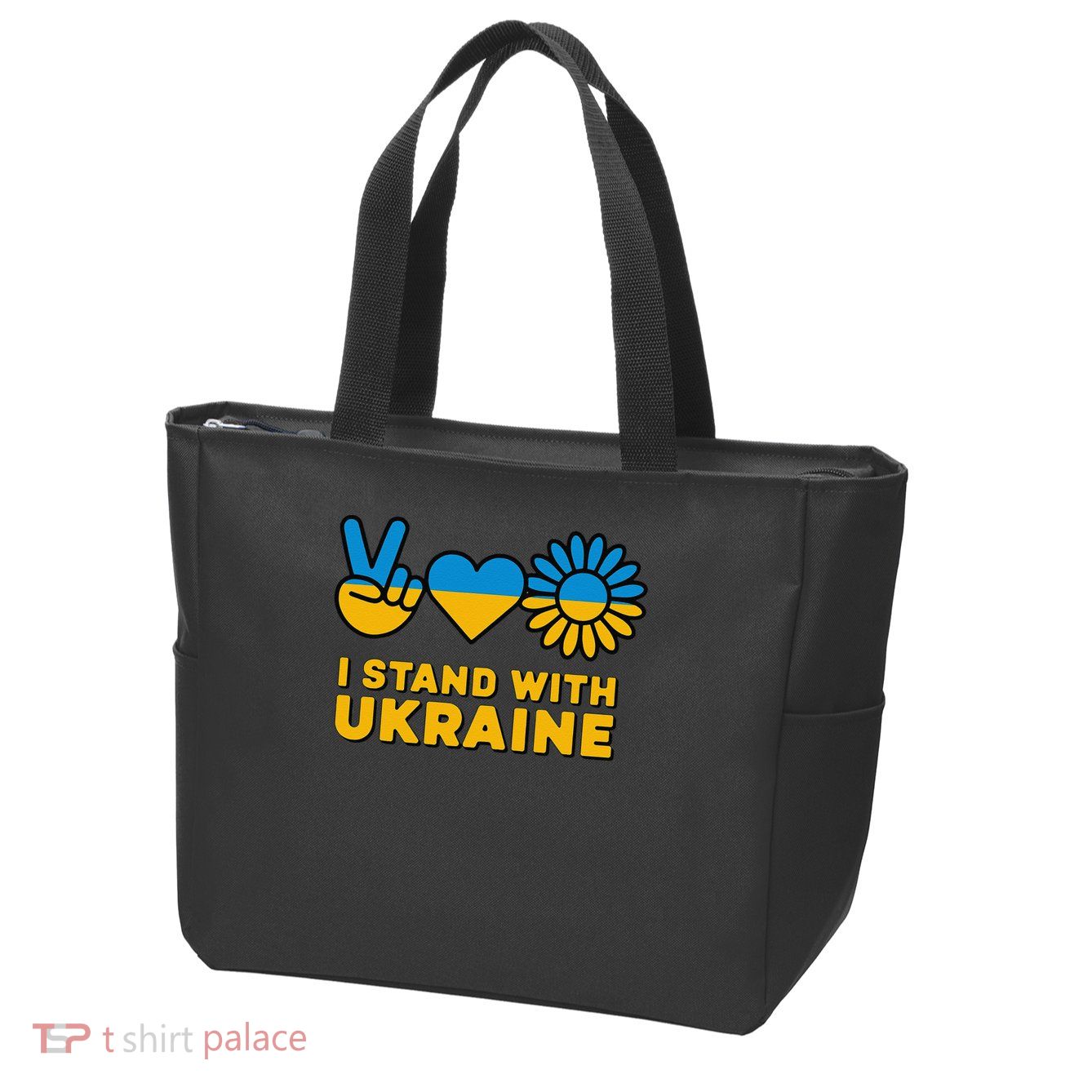 I Stand With Ukraine Save Free Support Ukraine Retro Zip Tote Bag