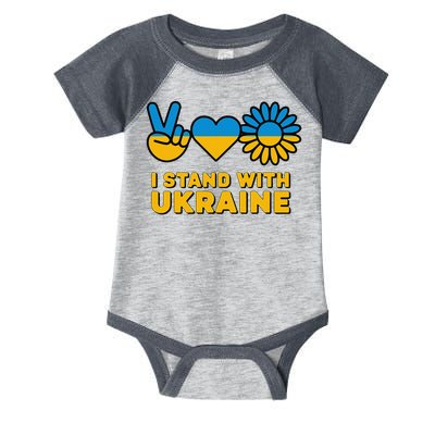 I Stand With Ukraine Save Free Support Ukraine Retro Infant Baby Jersey Bodysuit