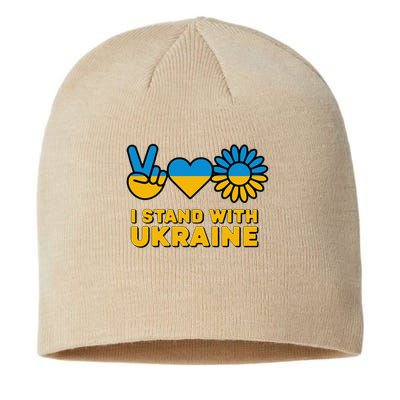 I Stand With Ukraine Save Free Support Ukraine Retro Sustainable Beanie