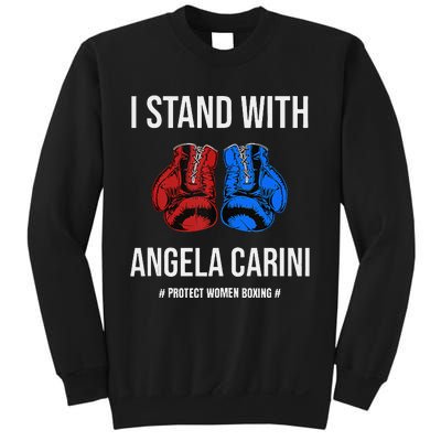 I Stand With Angela Carini Boxer Protect Women Boxing Sweatshirt