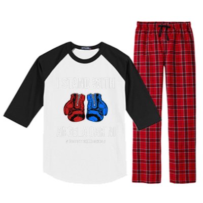 I Stand With Angela Carini Boxer Protect Women Boxing Raglan Sleeve Pajama Set