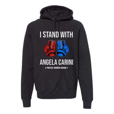 I Stand With Angela Carini Boxer Protect Women Boxing Premium Hoodie