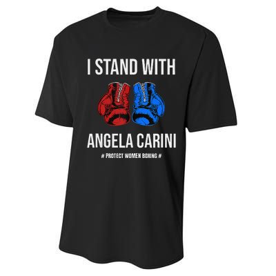 I Stand With Angela Carini Boxer Protect Women Boxing Performance Sprint T-Shirt