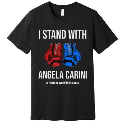 I Stand With Angela Carini Boxer Protect Women Boxing Premium T-Shirt