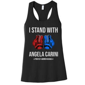 I Stand With Angela Carini Boxer Protect Women Boxing Women's Racerback Tank