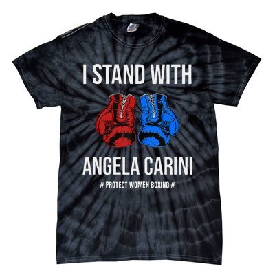 I Stand With Angela Carini Boxer Protect Women Boxing Tie-Dye T-Shirt