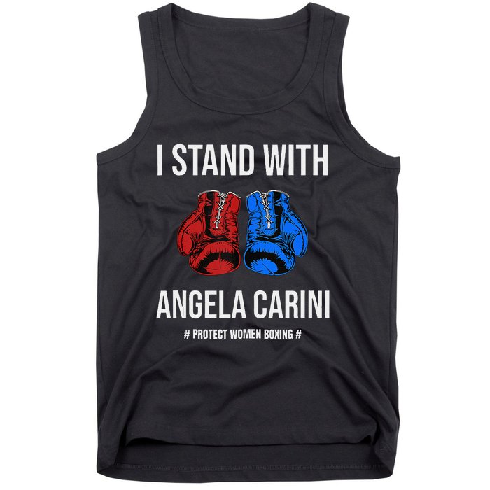 I Stand With Angela Carini Boxer Protect Women Boxing Tank Top