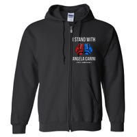 I Stand With Angela Carini Boxer Protect Women Boxing Full Zip Hoodie